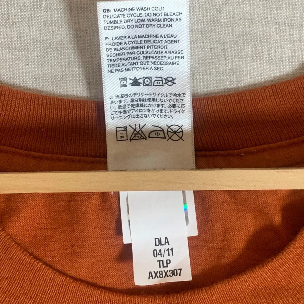 The North Face Graphic T-Shirt Mens XXL Burnt Orange Camo Logo Tee Gorpcore